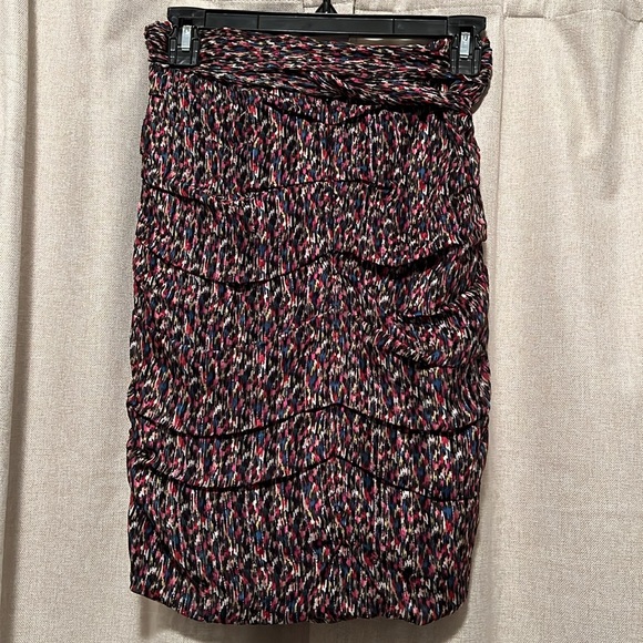 Ba&sh Silk Blend Ruched Tie Waist Dina Skirt Medium - Picture 7 of 14